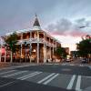 downtown flagstaff at dusk