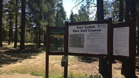 Fort Tuthill Disc Golf Course sign