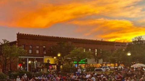 Heritage Square at sunset