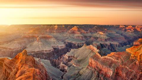 sunrise over the grand canyon national park in Arizona