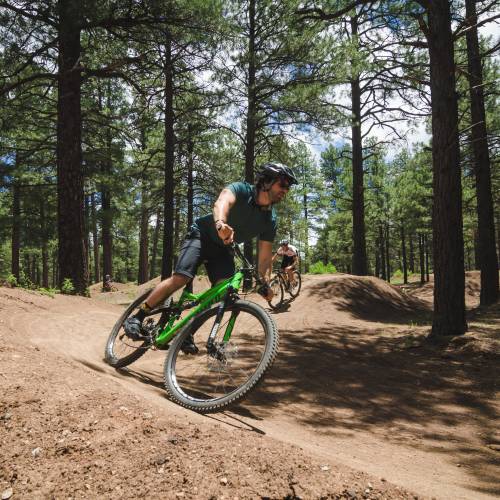 mountain biker in flagstaff