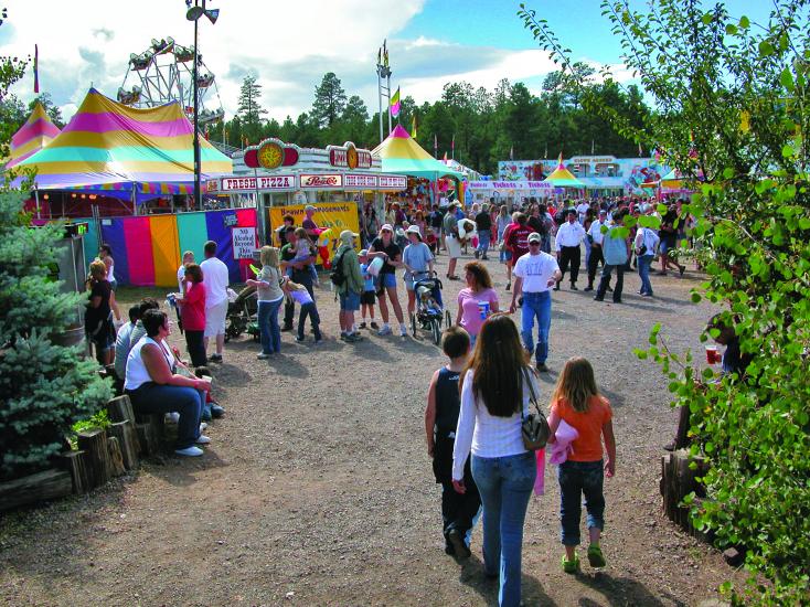 Families at the fair in Flagstaff