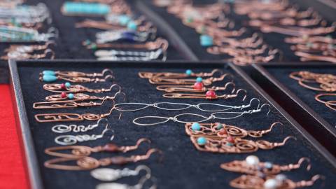 Homemade jewelry display