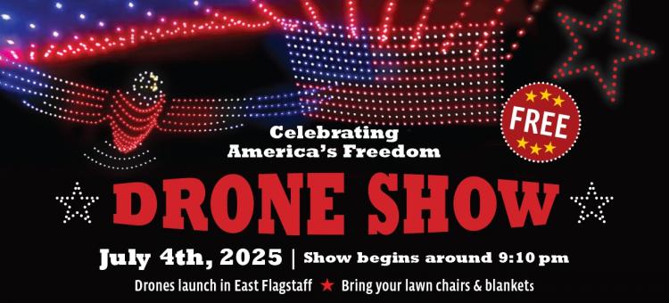 The Celebrating America's Freedom Drone Show event logo