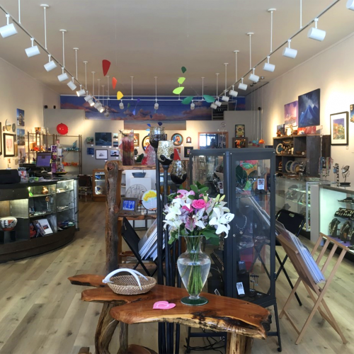 Interior of AZ Handmade Gallery in downtown Flagstaff
