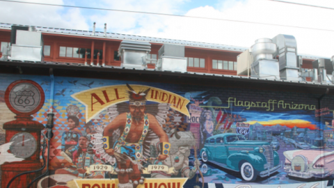 local mural on building