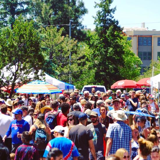 Community Market Crowd in Flagstaff