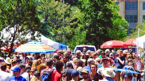 Community Market Crowd in Flagstaff