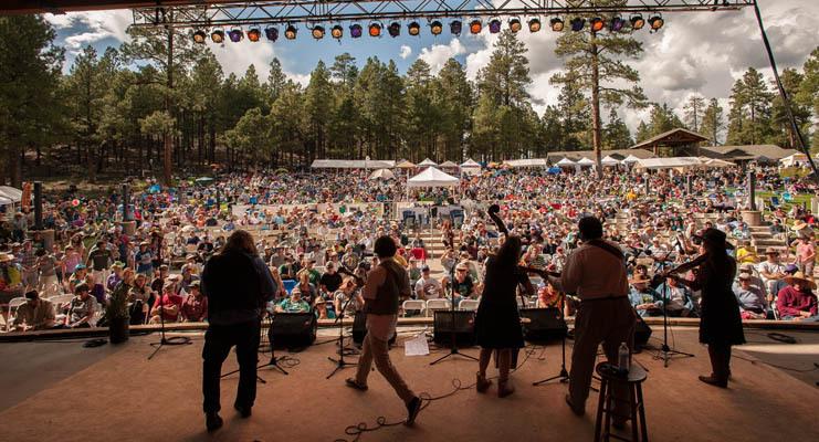 live music performance at pickin in the pines music festival in Flagstaff AZ