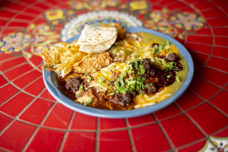 A burrito plate from MartAnne's Burrito Palace