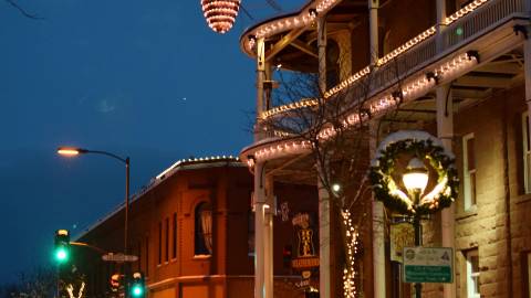 Snow on Aspen Avenue in Flagstaff on New Years