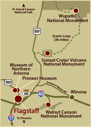map of flagstaff historic sites
