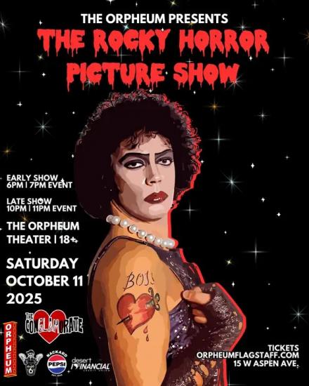 Flyer for Rocky Horror Picture Show at The Orpheum