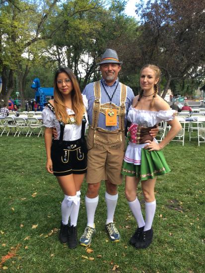 People in costume at Flagstaff Oktoberfest