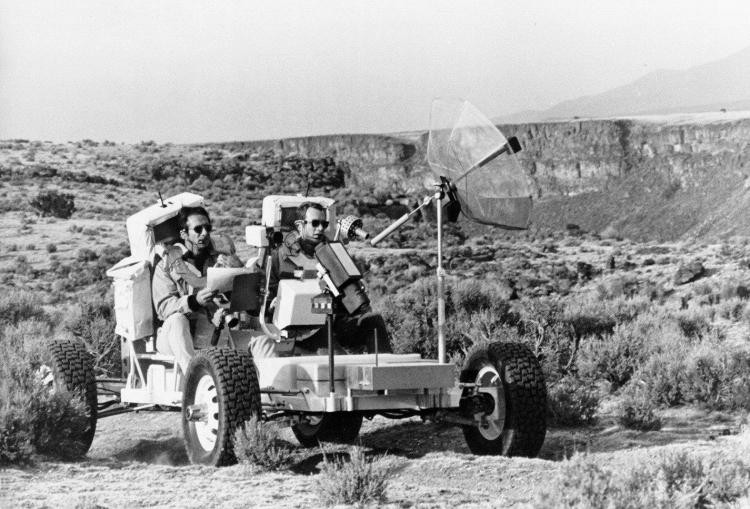 apollo lunar roving vehicle, nicknamed “grover” for geologic rover